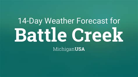 14 day weather forecast battle creek mi|More.